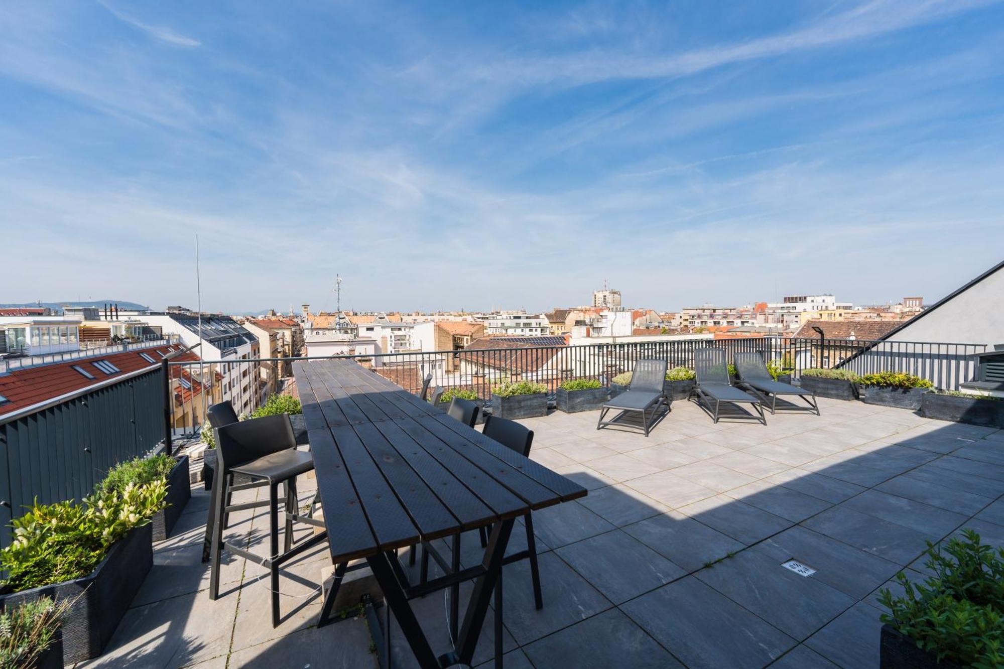 Brand New Modern Apartment-2 Rooms-Balcony-Garage Budapest Kültér fotó